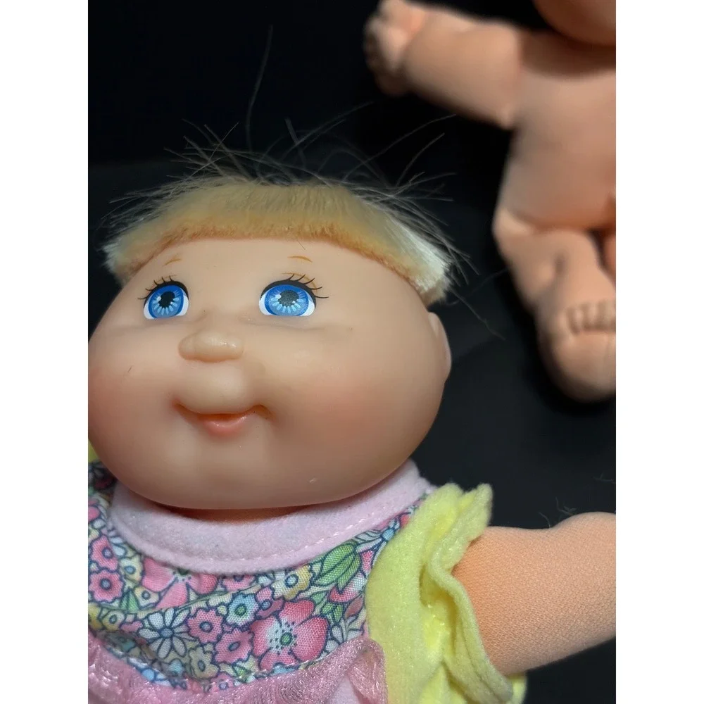 VTG 1996 Mattel Mini Cabbage Patch Kids Doll Lot of 3 Blonde Hair Blue Eyes 8